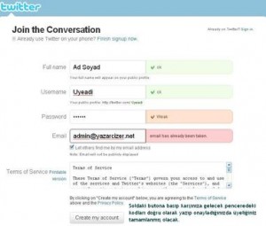 twitter uye olma